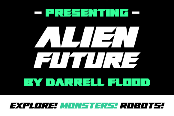 Alien Future Font for Handmade Creations