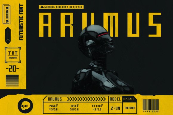 Arumus: A Modern Display Font for Digital Creativity