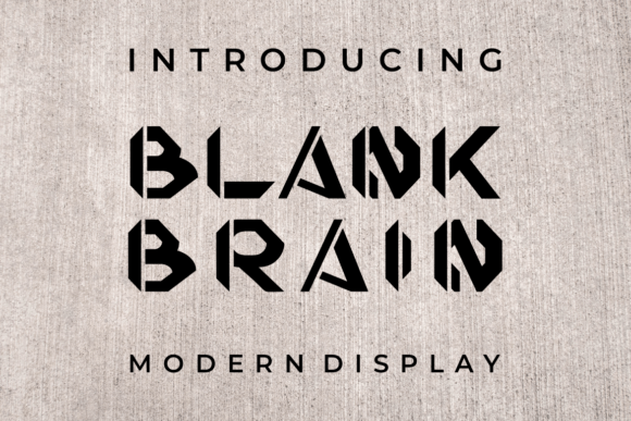 Blank Brain Font for Handmade Creations