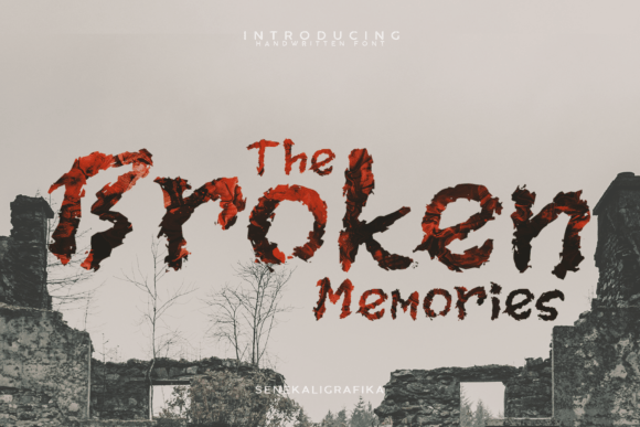Broken Memories Font for Handmade Creations