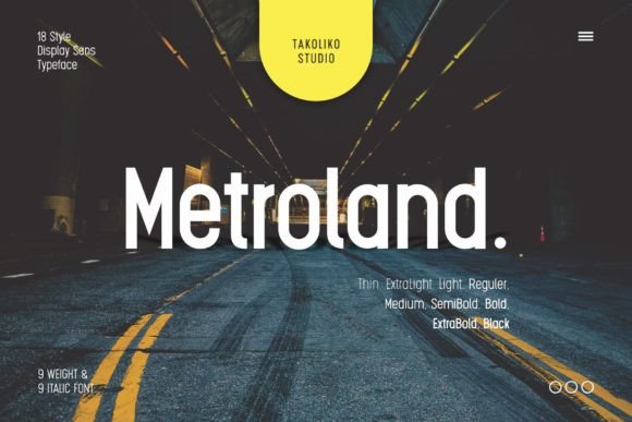 Metroland: A Modern Display Font for Web Projects