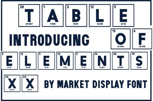 Table of Elements XX for Professional Branding